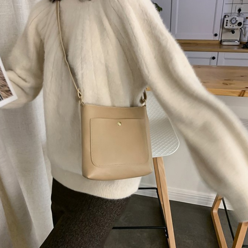 Túi Da PU Đeo Chéo Thời Trang Vintage Cho Nữ