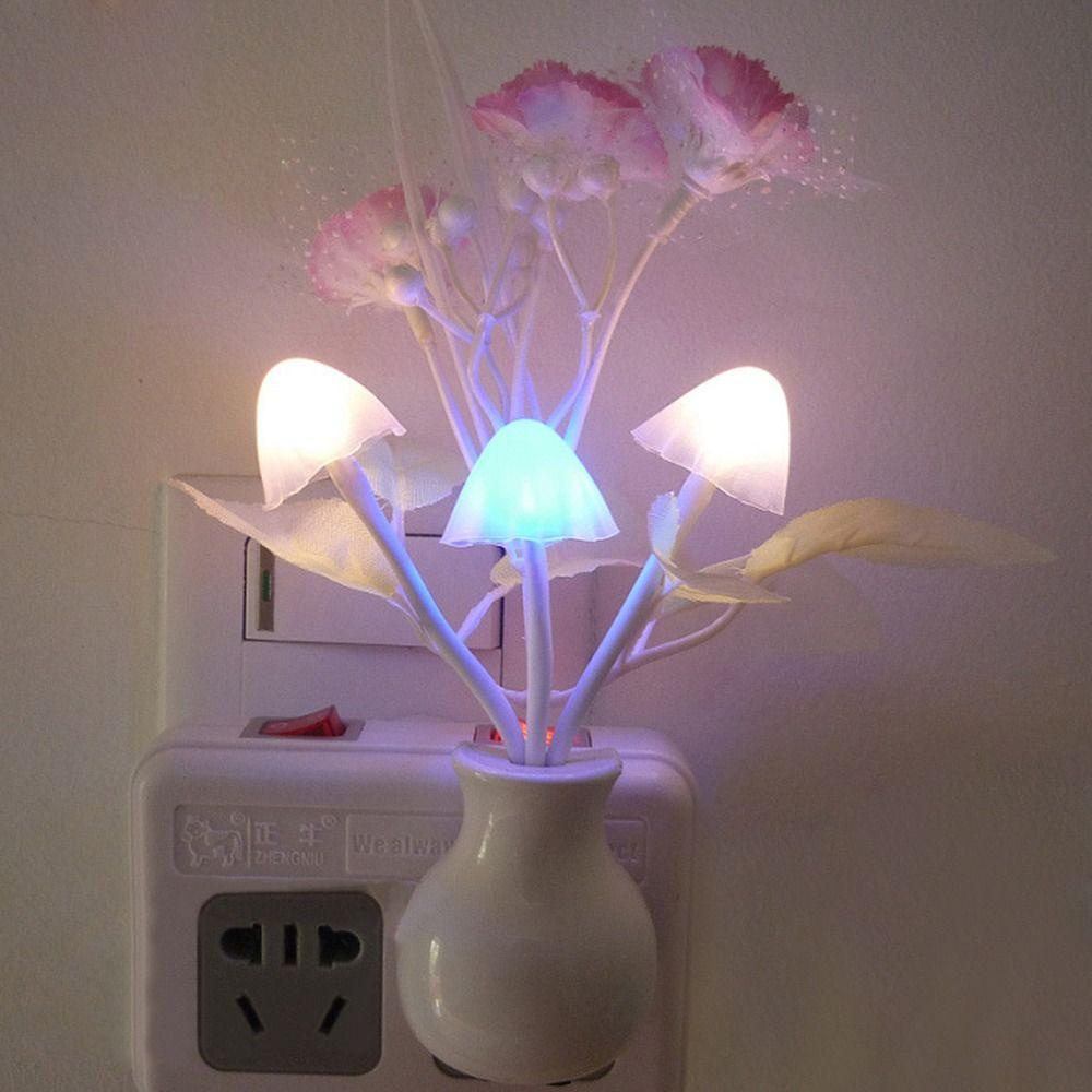 LONTIME Đèn Ngủ LED Hình Cây Nấm / Hoa Tulip Nhiều Màu Độc Đáo Trang Trí Phòng Ngủ