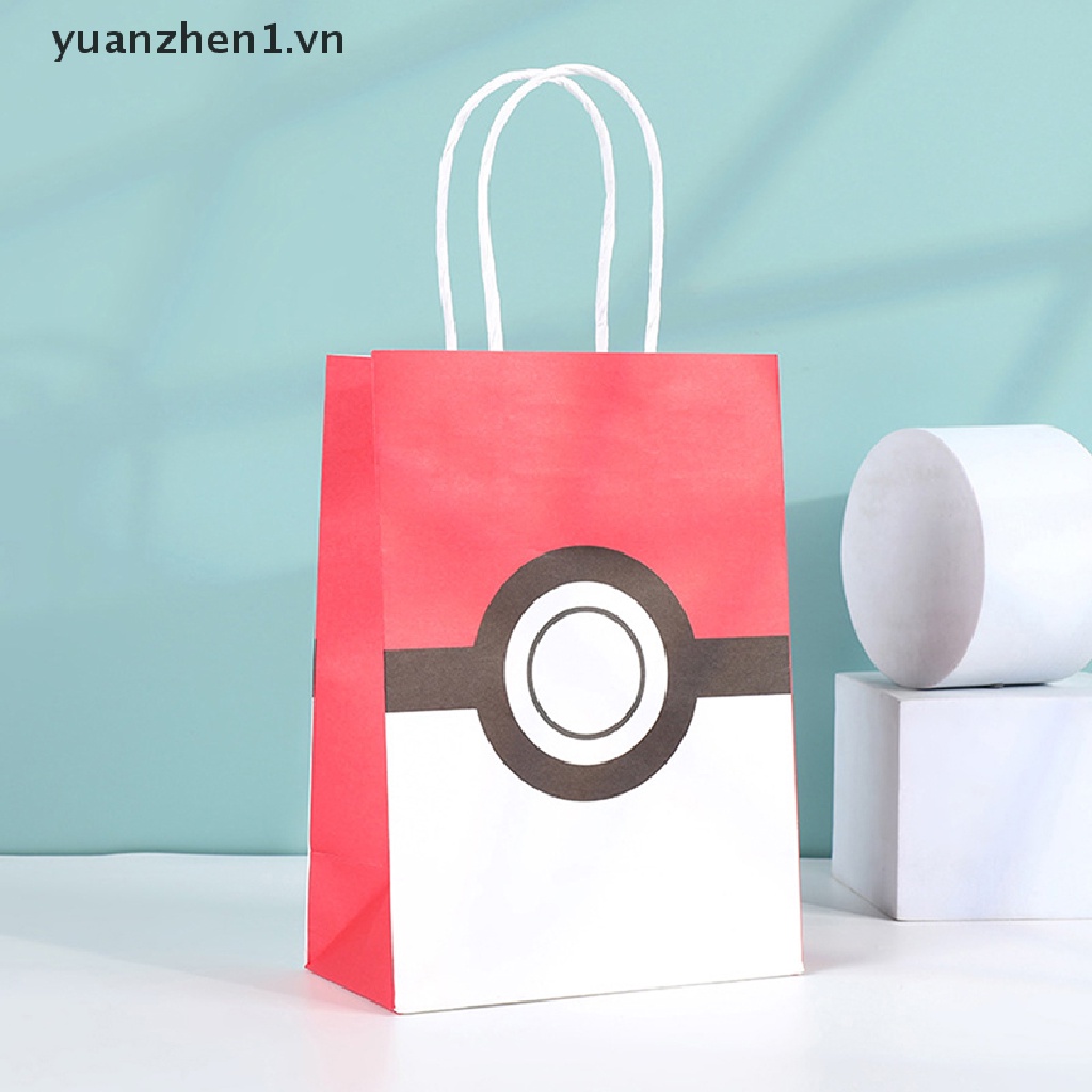 Bộ 8 Túi Đựng Kẹo In Hình Pikachu Dễ Thương Cho Bé