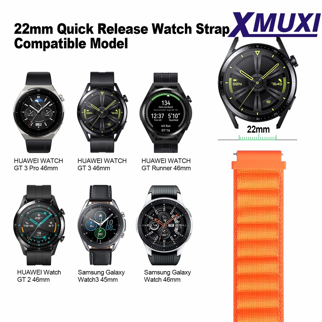 Dây Đeo Đồng Hồ 22mm Tháo Lắp Nhanh 22mm Cho Huawei GT 3 46mm / Watch 3 46mm / Watch 3 Pro 48mm / GT 2 Pro 46mm