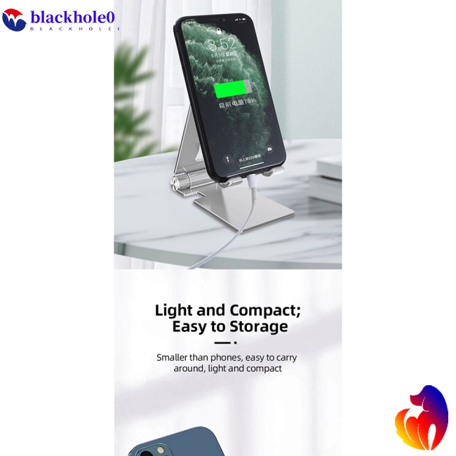 Giá Đỡ Điện Thoại / Máy Tính Bảng Bằng Hợp Kim Nhôm Có Thể Gấp Gọn Tiện Lợi