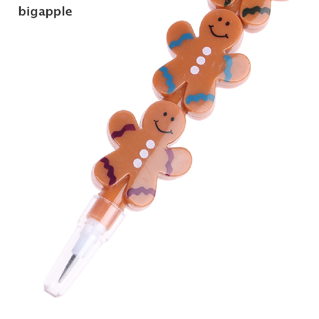Bigapple Bộ 5 Bút Chì Vẽ Xếp Chồng Lên Nhau Hình Bánh Gừng Giáng Sinh Dành Cho Học Sinh RDG