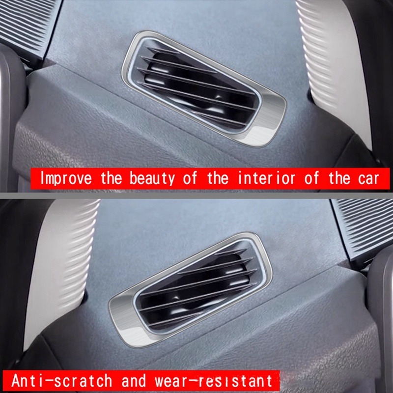 1 Cặp Viền Bọc Lỗ Thông Gió Xe Hơi Màu Bạc Cho Nissan E13 FE13 (2WD) E-POWER 2021-2023