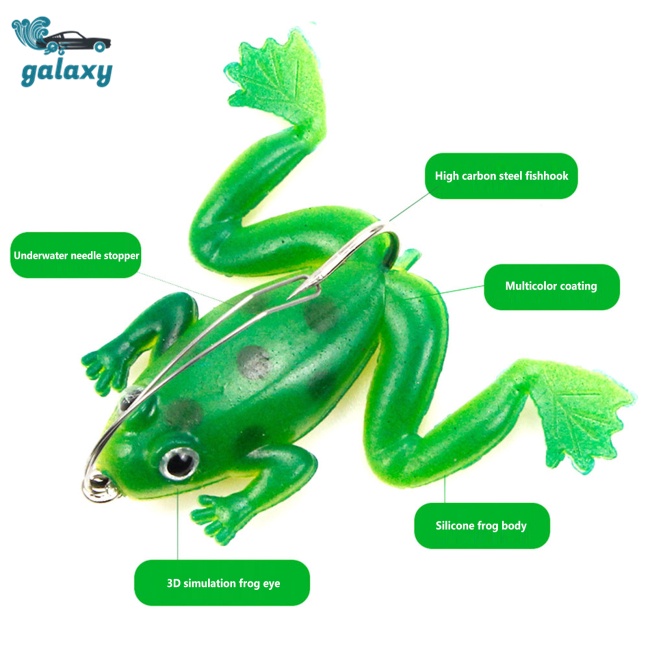 Galaxy Set 5 Mồi Giả Ếch 3d 4.5cm Câu Cá Hiệu Quả