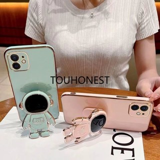 For Apple Ốp Điện Thoại iPhone 12 Pro Max Ốp Lưng iPhone 14 Pro Max Case iPhone 14 Plus Case iPhone 13 Mini Case Fashion Silicone Cute Cool Anime Astronaut Stand Phone Cover Cassing Case With Rope TG