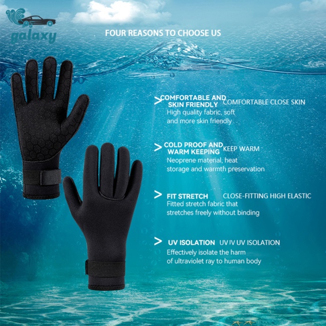 1 Cặp Găng Tay Lặn Dày 3mm Chống Trầy Xước Chống Trượt Chống Mài Mòn Cho Nam Nữ