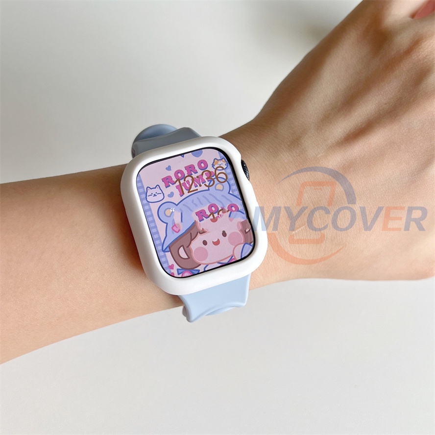 Ốp Bảo Vệ Hình Bánh Donut Dành Cho Đồng Hồ Thông Minh Series 7 6 SE 5 4 3 2 1 Size 41mm 45mm 44mm 42mm 40mm 38mm