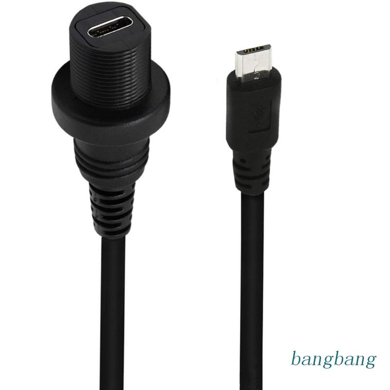 Dây Cáp Nối Dài Chuyển Đổi Dữ Liệu USB 3.1 Type-C Sang Micro USB 5Pin Male 90 Độ