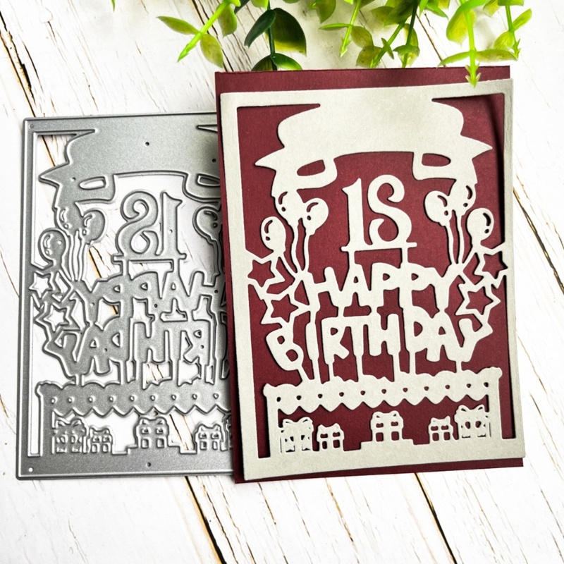 Khuôn Cắt Giấy Kim Loại 18 Ô Hình Chữ Nhật Xinh Xắn