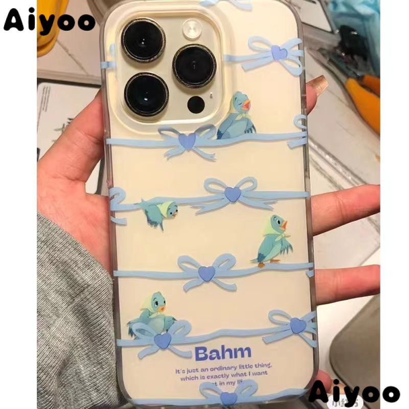 ✅Ốp Điện Thoại Mềm Chống Sốc Đính Nơ Lỗ To Cho iPhone 13 XR 7In 12 14Ốp Điện Thoại In Hình Chú Vẹt Mặc Đường Phố Cho Iphone 811 / plus IR5H 811