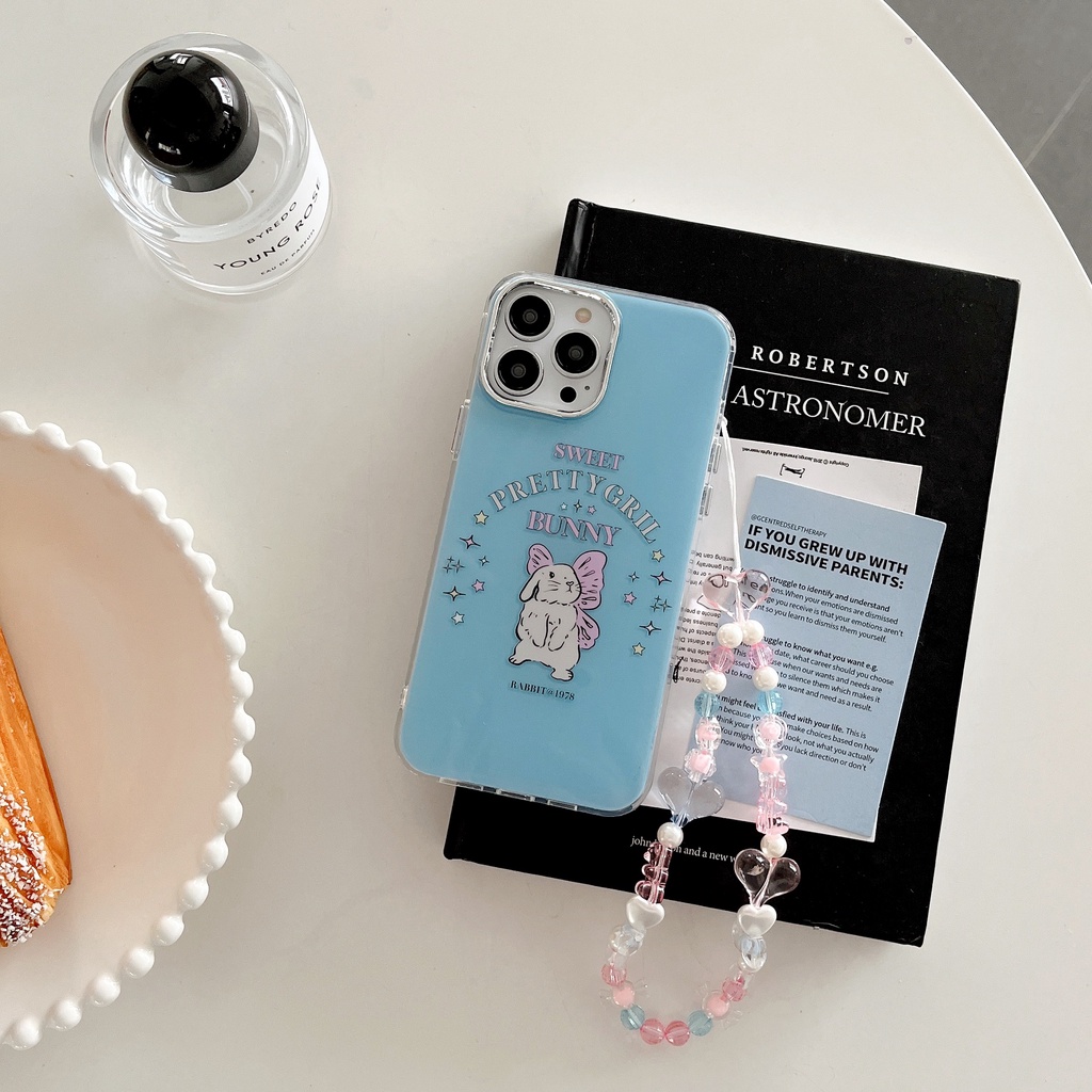 Ốp Điện Thoại TPU Silicone Mềm Chất Lượng Cao Chống Rơi In Hình Thỏ Dễ Thương Cho iPhone 14 13 12 11 PRO MAX