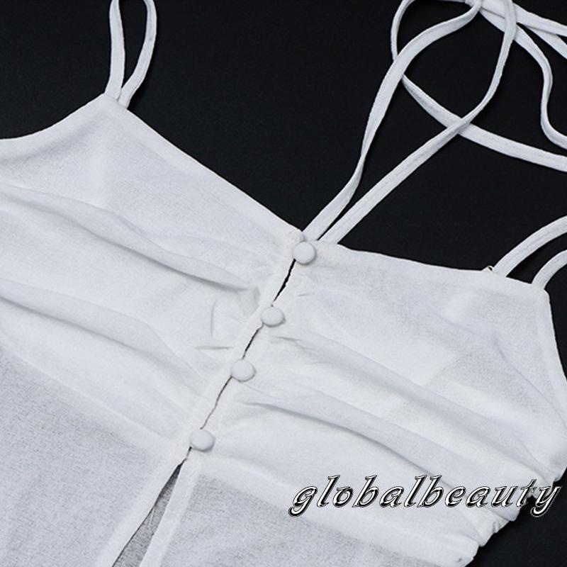 Đầm Dài Hai Dây Không Tay Thời Trang Gợi Cảm Cho Nữ