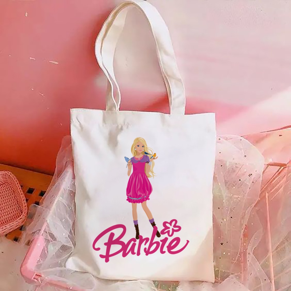 Barbie In Hình Thời Trang Nữ Đeo Vai Túi Tote Eco Tái Sử Dụng Túi Đeo Vai Túi Xách Barbie Túi Nữ