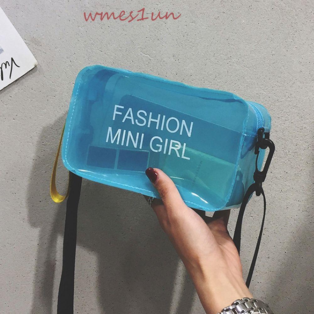 Túi Đeo Chéo Bằng PVC Trong Suốt 15H Thời Trang Xinh Xắn Cho Nữ