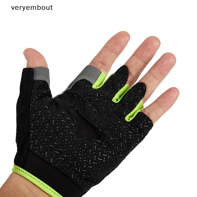 Găng Tay Hở Ngón Chống Trượt Thoáng Khí Dành Cho Nam Và Nữ