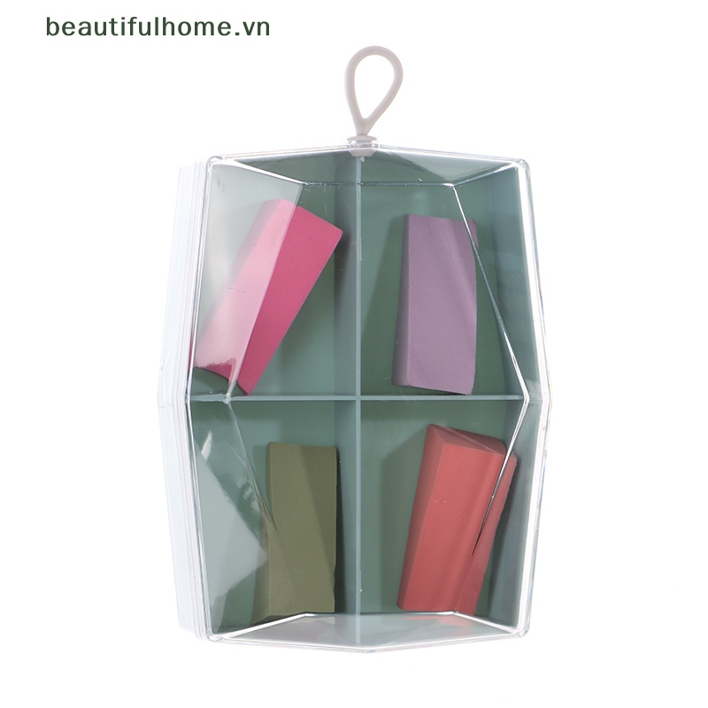 Giá Đỡ 4 Ngăn Phơi Khô Bông Mút Trang Điểm Tiện Dụng