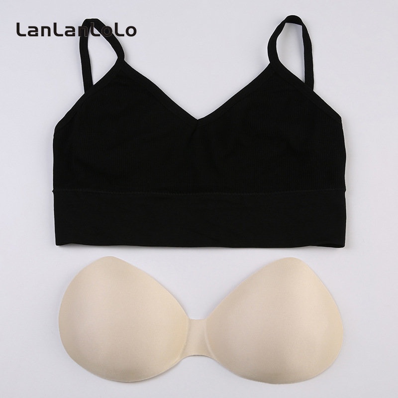 Áo hai dây LanLanLoLo cổ V hở lưng màu trơn quyến rũ thời trang 2023 cho nữ