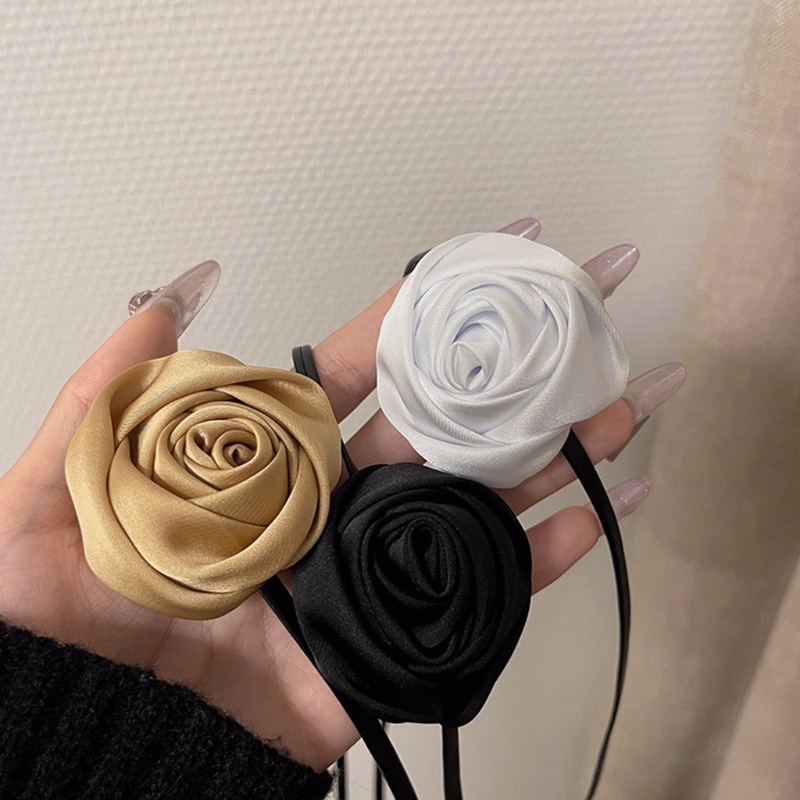 Vòng Cổ Choker Dáng Dài Mặt Hoa Hồng Thời Trang
