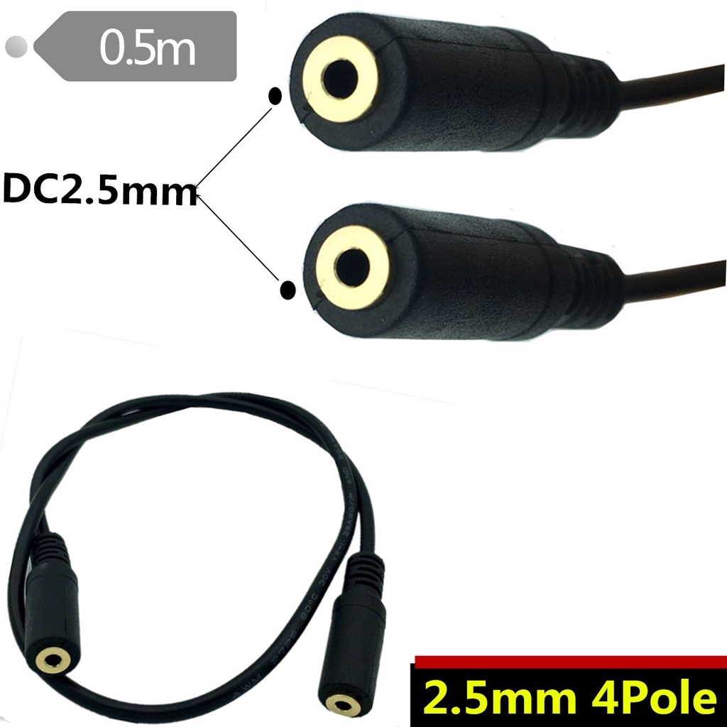 Cáp Chuyển Đổi Âm Thanh 2.5mm 4-Class Female Sang 2.5mm 4-Class Female Cho Điện Thoại Di Động
