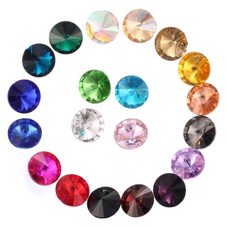 Đá pha lê 3d lấp lánh thời trang 12mm / 14mm tự trang trí quần áo