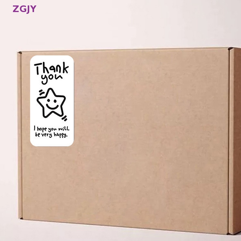Set 100-25 Tấm Nhãn Dán Chữ Thank You Trang Trí Hộp Quà Mới