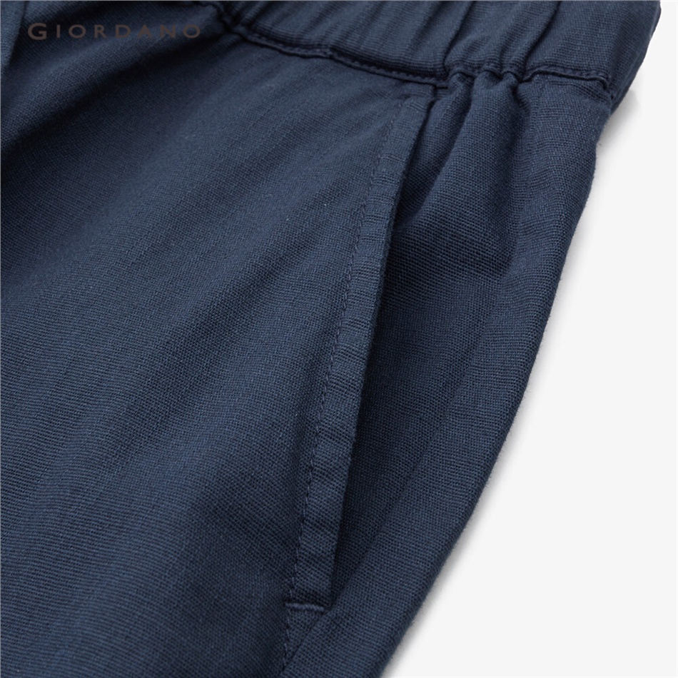 Quần tencel GIORDANO 05413063 dài đến mắt cá eo thun cho nữ