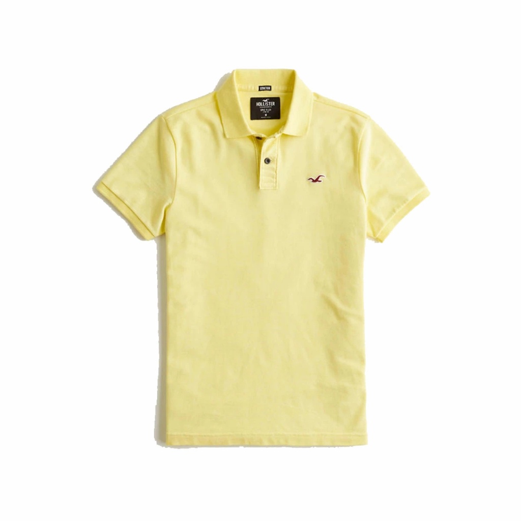 Áo thun nam Hollister HCO-P200 Stretch Slim Fit Polo là áo thun Hollister nam màu vàng - POLO HCO