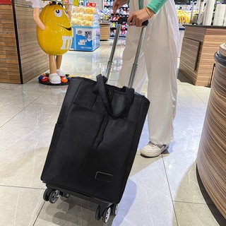 Túi mua sắm có bánh xe đẩy siêu nhẹ gấp gọn tiện dụng thời trang