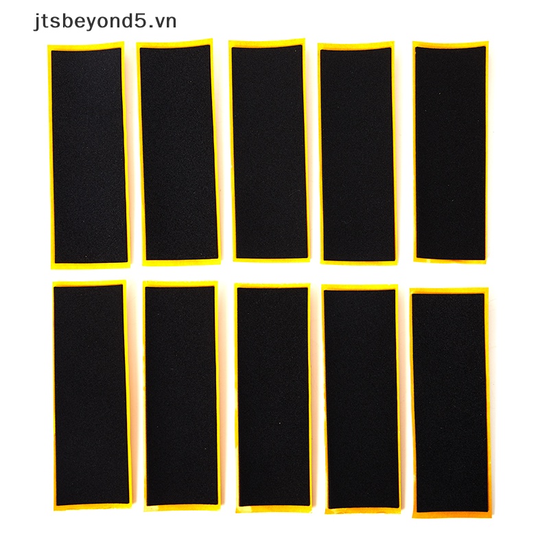 JY 10 cái gỗ Fingerboard boong Uncut Băng dán màu đen bọt Grip băng dán ..