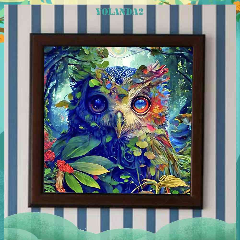 Tranh Đính Đá Kim Cương Toàn Bộ 5D DIY Hình Vẽ Con Cú