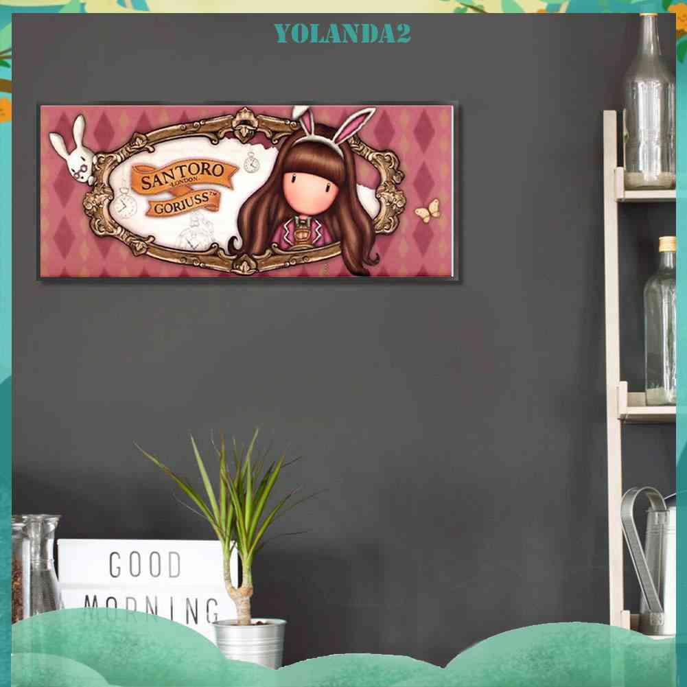 Bộ Tranh Đính Đá 5D Họa Tiết Búp Bê Nghệ Thuật Độc Đáo DIY Dùng Trang Trí