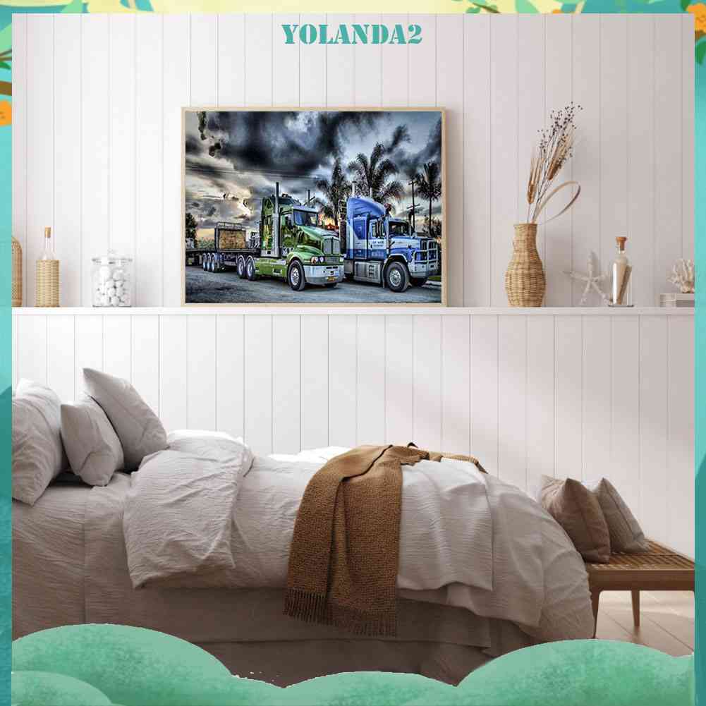 Tranh Đính Đá Kim Cương Toàn Bộ 5D DIY Hình Vẽ Xe Hơi