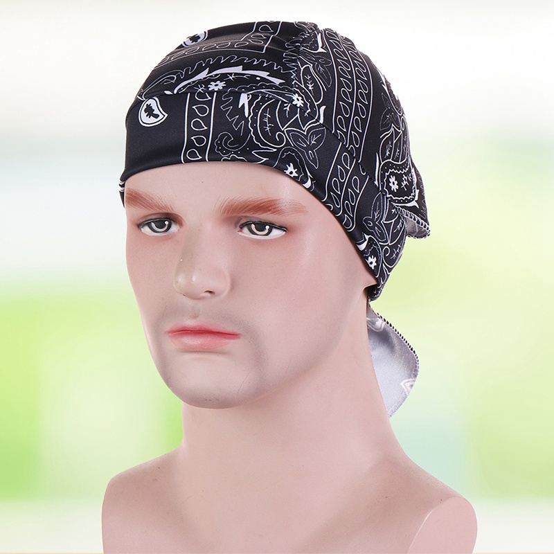 Bbyter Mũ Trùm Đầu Bandana Bằng Cotton Có Thể Điều Chỉnh Hóa Trang Đầu Lâu Doo Rags