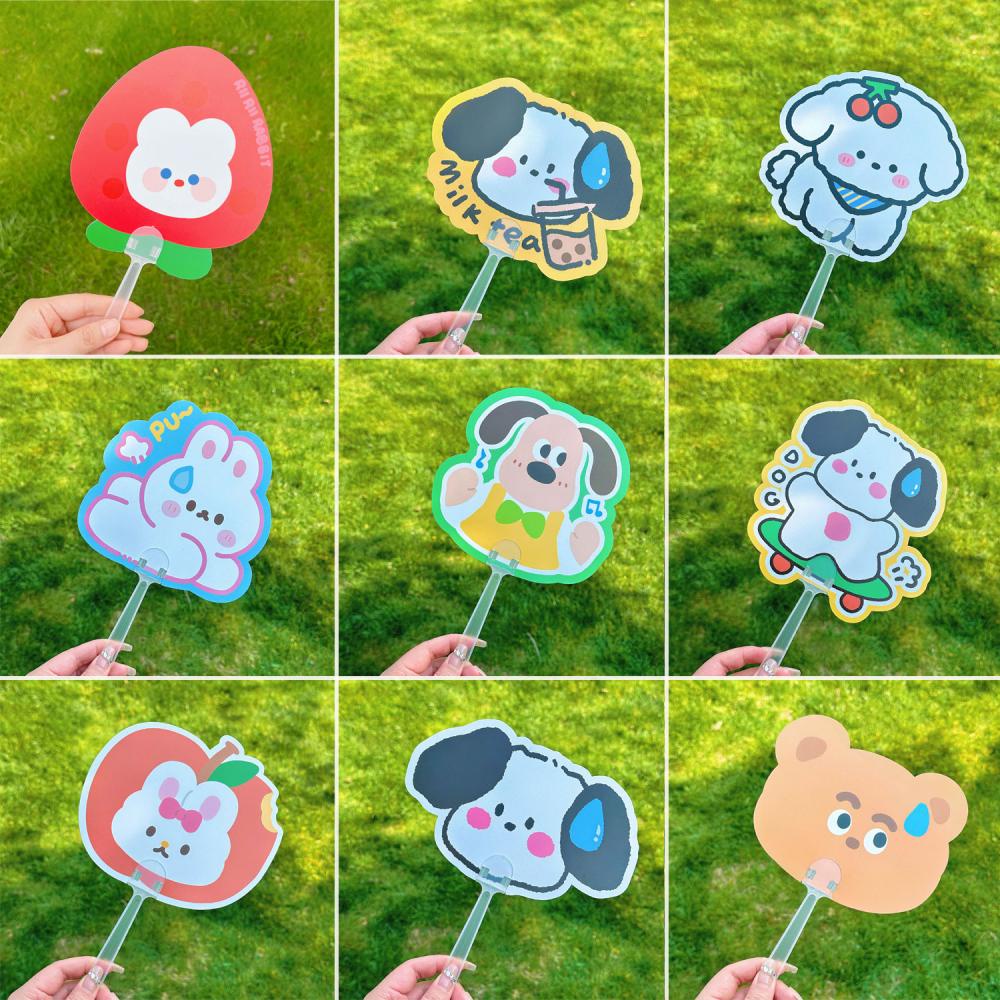 Quạt Mini Cầm Tay Bằng Nhựa Họa Tiết Hoạt Hình Dễ Thương Cho Học Sinh C6K2