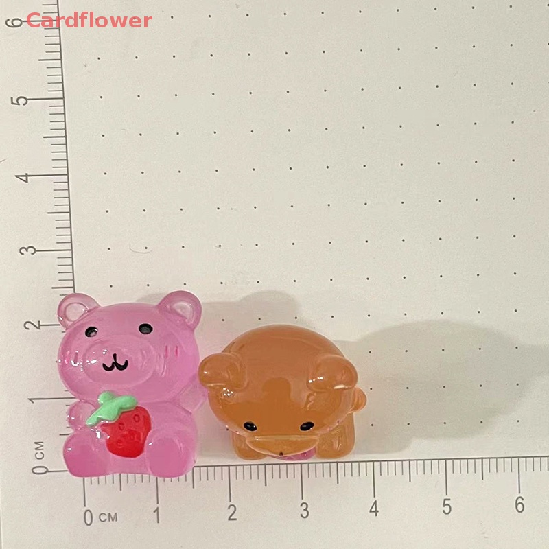 Bộ 2 Búp Bê Gấu Dâu Phát Quang Trang Trí Tiểu Cảnh Mới