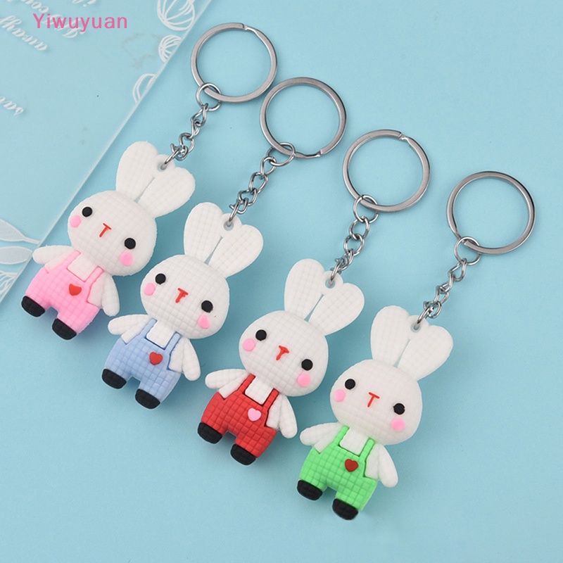 < Yiwuyuan > Móc Khóa Resin Hình Thỏ Nhiều Màu Sắc Dễ Thương Kiểu Trung Quốc Mới