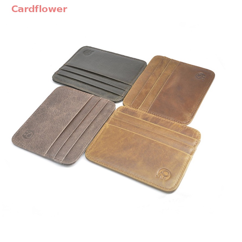 Ví Da Thật 100% Hình Đầu Voi Tròn Nhỏ Đựng Thẻ / Giấy Phép Lái Xe