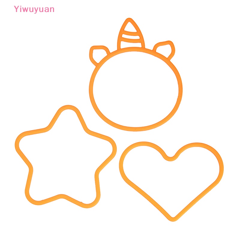 Bộ 3 Vòng Tay Silicon Màu Kẹo Họa Tiết Trái Tim / Ngôi Sao Xinh Xắn Mới