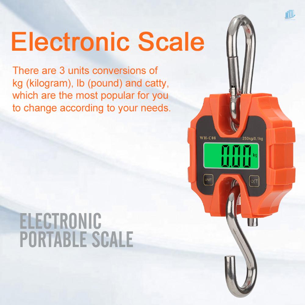 Cân Điện Tử Cầm Tay (s2mwvn) 250kg Màn Hình LCD Với Công Tắc Đèn Nền kg lb Catty One-Key Cho Câu Cá Hàng Ngày / Ngoài Trời