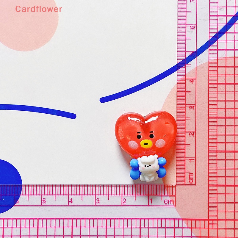 Set 10 Phụ Kiện Kẹp Tóc Bt21 Bằng Nhựa Trong Suốt Dễ Thương Cho Điện Thoại