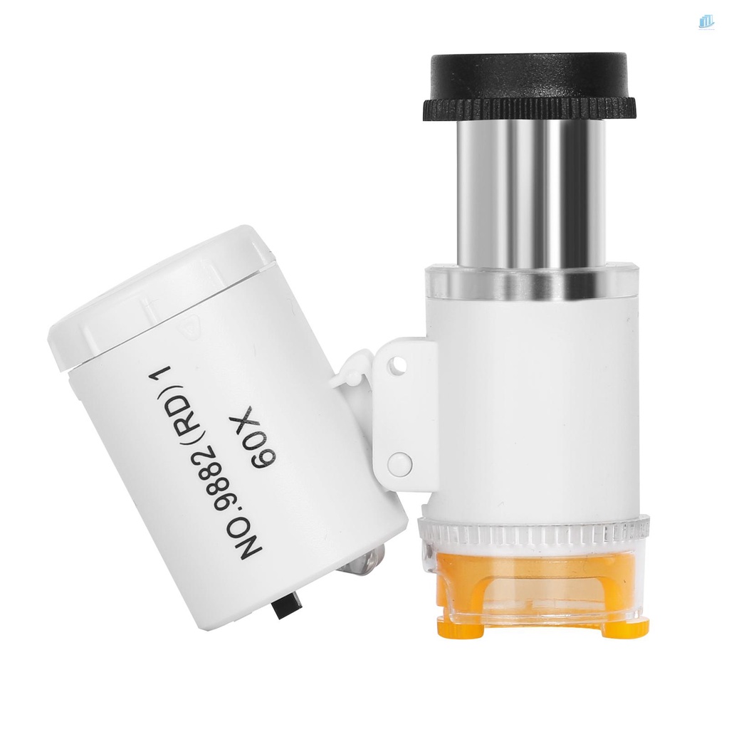 Kính Lúp 60X Kèm 2 Đèn LED Và 1 Đèn UV Có Thể Điều Chỉnh Độ Dài Cho Thợ Làm Trang Sức / Thợ Làm Đồng Hồ