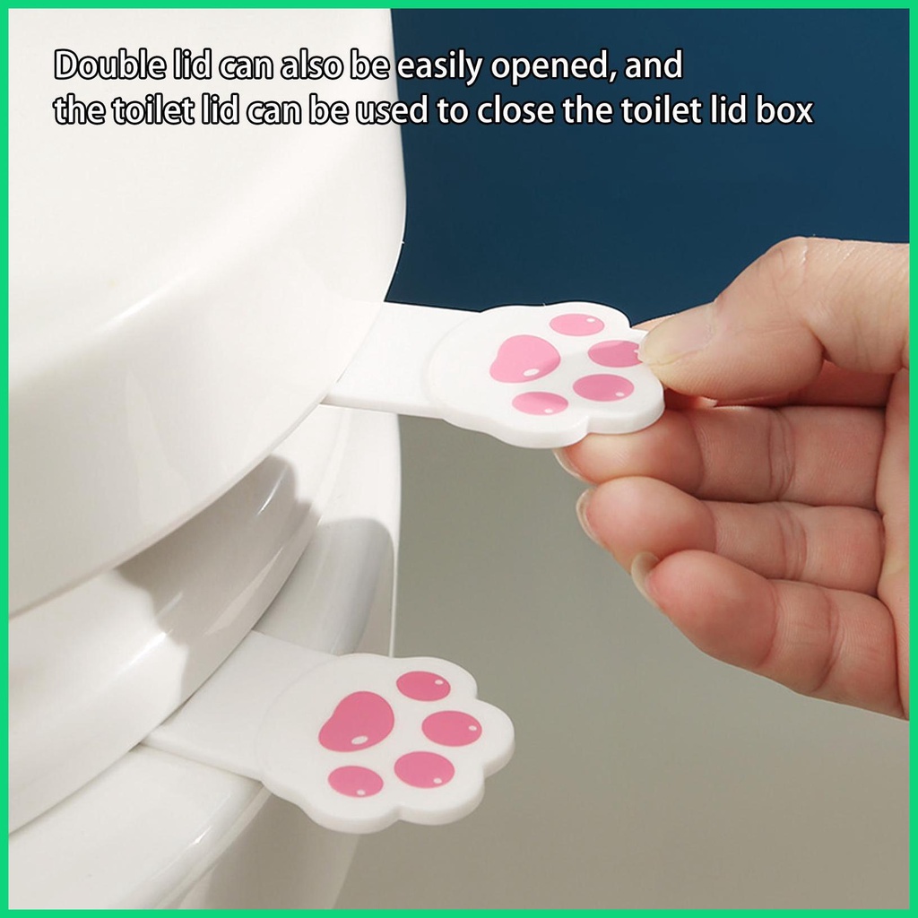 Bộ 2 Giá Đỡ Miếng Lót Bồn Cầu Hình Mèo Dễ Thương Tiện Dụng