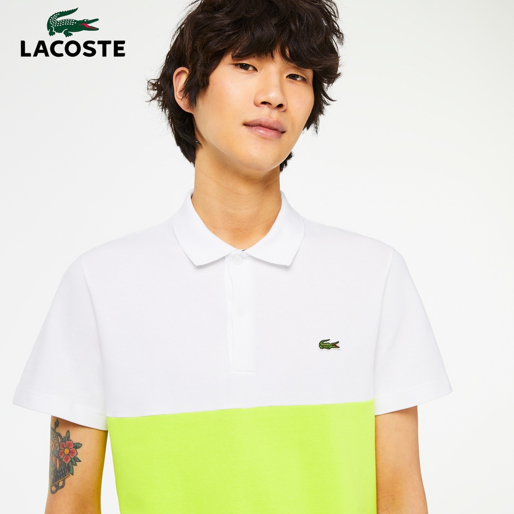 Áo Thun Polo Lacoste Tay Ngắn Màu Trơn Thời Trang Công Sở Cho Nam