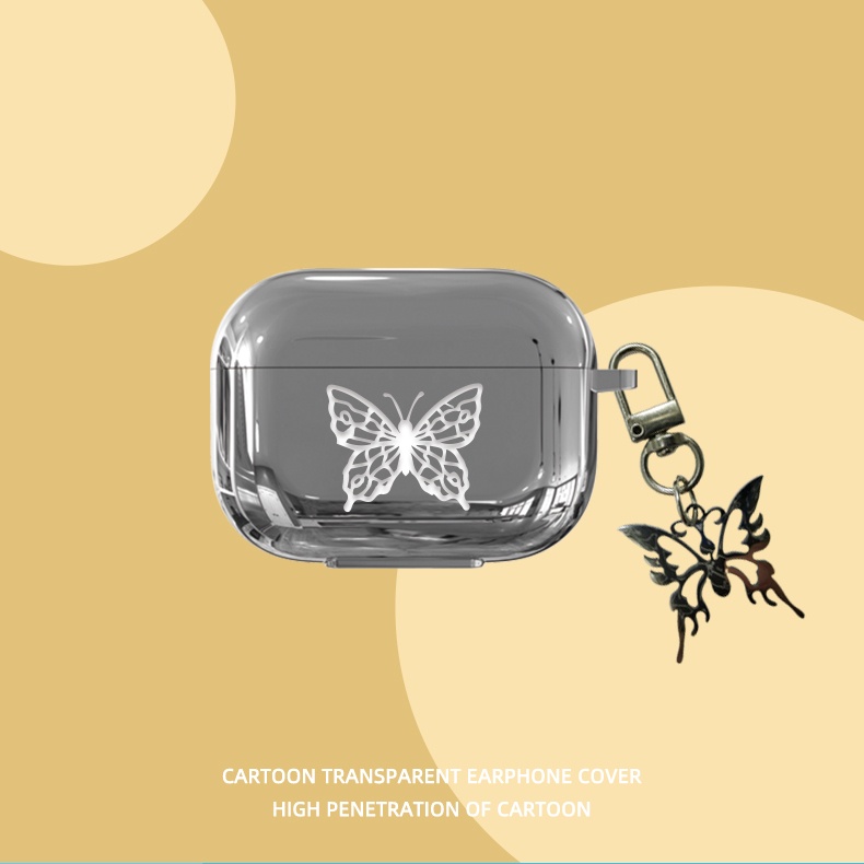 Vỏ Bảo Vệ Hộp Sạc Tai Nghe VIVO TWS 2 Bằng TPU Mạ Điện Họa Tiết Hoạt Hình + Mặt Dây Chuyền Đơn Giản Chống Sốc