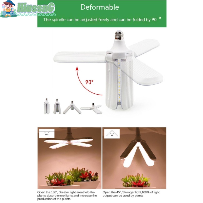 Đèn Led 24w 36w 48w E27 Giúp Cây Tăng Trưởng Trong Nhà