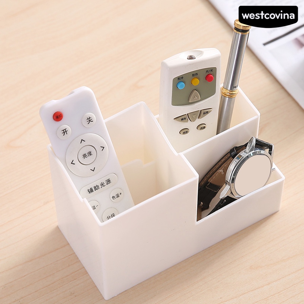 [COD]♪Hộp Đựng Bút Bằng ABS Nhiều Ngăn Sức Chứa Lớn Kèm Giá Đỡ Điện Thoại Để Bàn