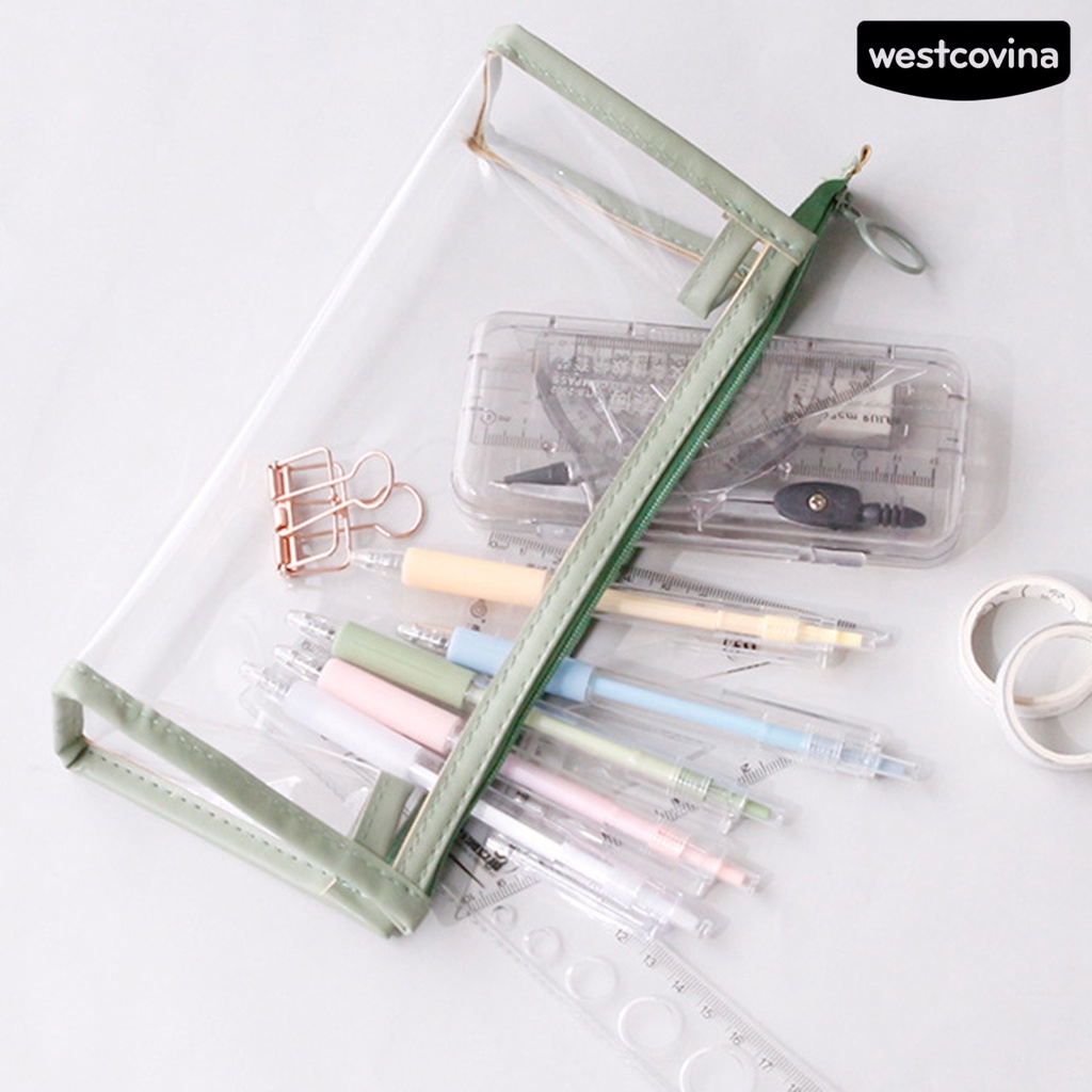 [COD]♪Túi Đựng Bút Trong Suốt Sức Chứa Lớn Phong Cách Hàn Quốc