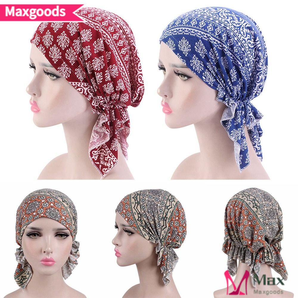 Mũ Trùm Đầu Bằng Cotton Co Giãn In Họa Tiết Hoa Thời Trang 2023