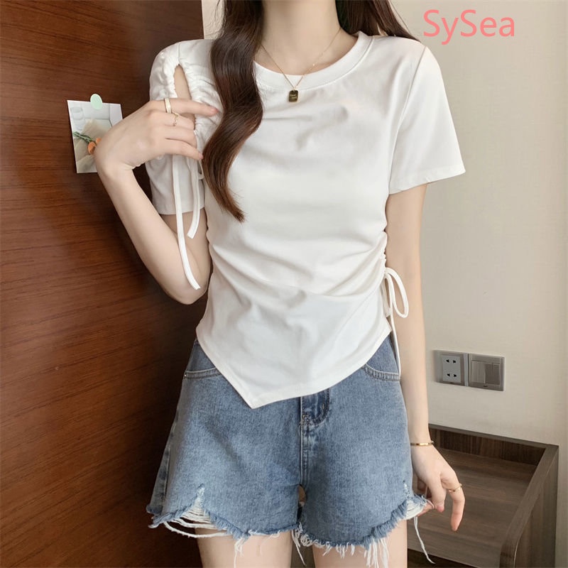 Áo Sơ Mi Phối Dây Rút Thời Trang Mùa Hè Dành Cho Nữ