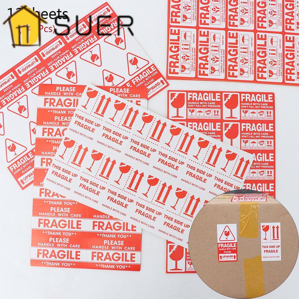 Nhãn Dán Cảnh Báo In Chữ SUENIN Fragile Siêu Bền Tiện Dụng Cho Văn Phòng